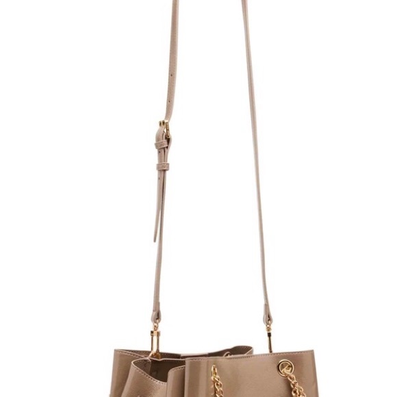 Anne Klein Bunnie Texture Shoulder Bag in Beige Tan Leather Tote Bag - Picture 7 of 13
